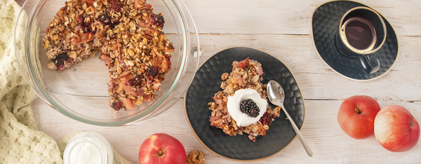 JABLEČNÝ CRUMBLE S QUINOOU BEZ CUKRU