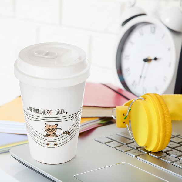 Termohrnek NEKONEČNÁ LÁSKA kočka 0,35 l