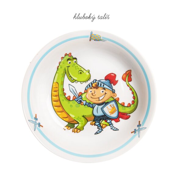 Jídelní dětská sada rytíř 3 díly