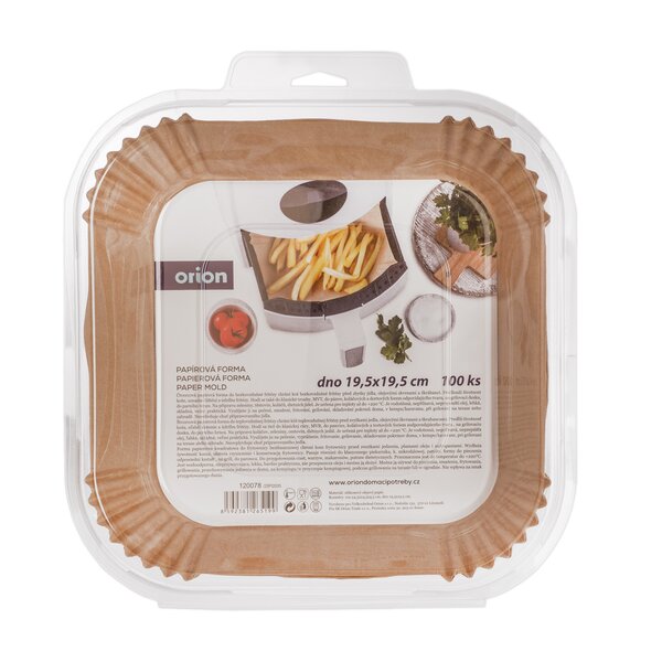 Forma na pečení do horkovzdušné fritézy 19,5x19,5/24,5x24,5 cm 100 ks