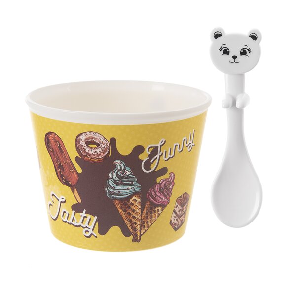 Pohár se lžičkou 0,3 l 4 ks 