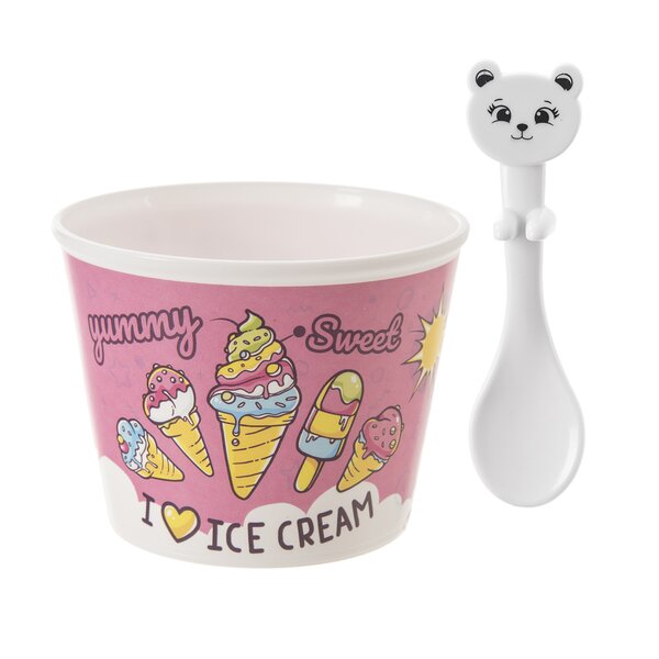 Pohár se lžičkou 0,3 l 4 ks 