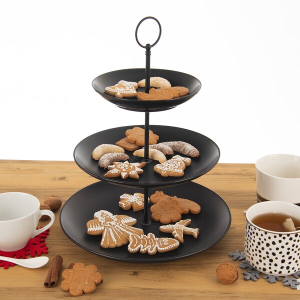 Servírovací stojan BLACK 3 patra