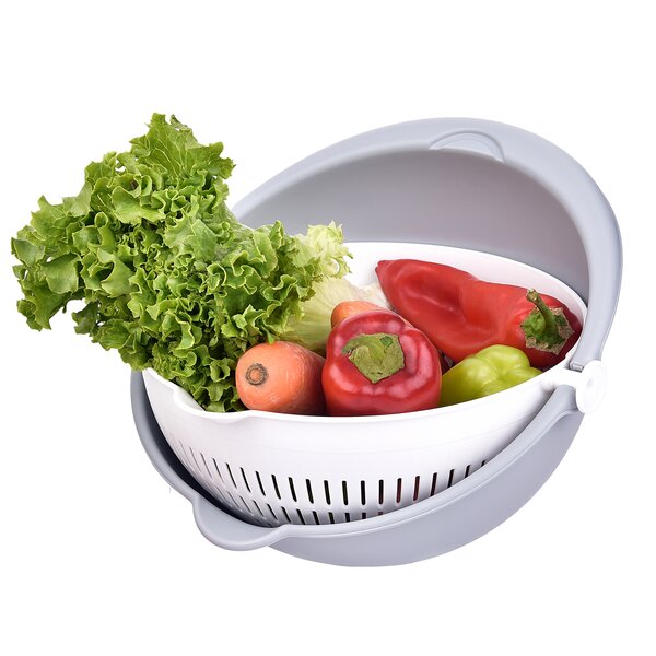 Cedník s mísou otočný pr. 25 cm