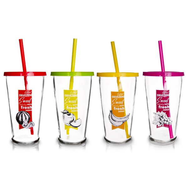 Pohár s brčkem 0,45 l