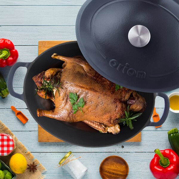 Pekáč s poklopem LITINA SMALT 42x27 cm