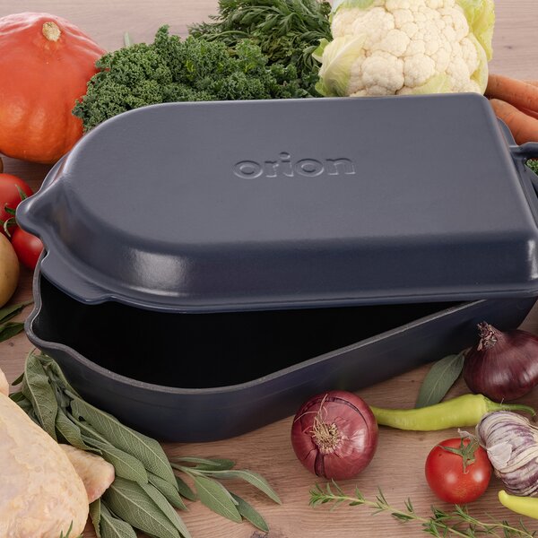 Pekáč LITINA SMALT oboustranný 42,5x22 cm