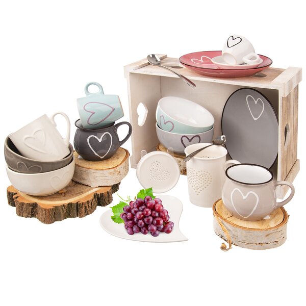 Hrnek s pokličkou Light srdce 0,42 l