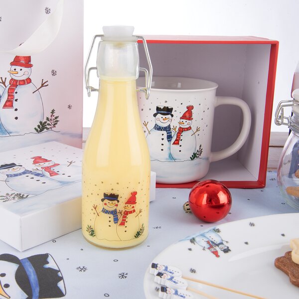 Láhev s klip uzávěrem SNĚHULÁK 0,16 l 