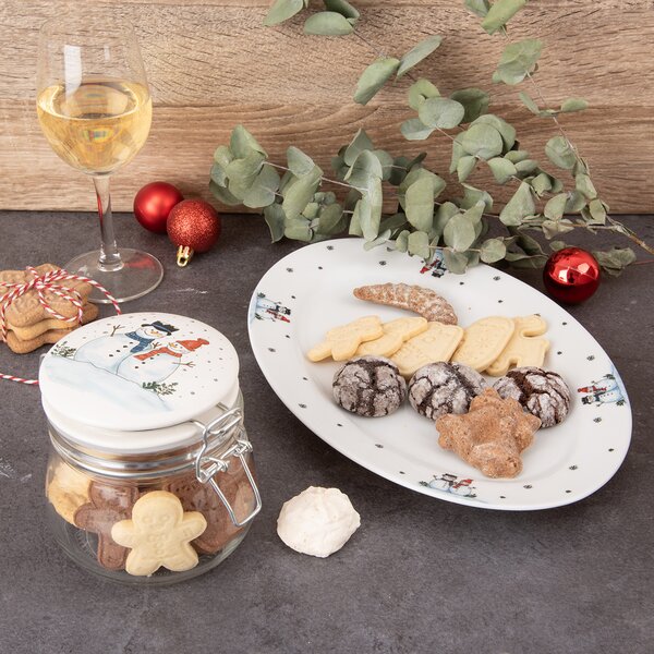 Dóza s klipovým uzávěrem SNĚHULÁK 0,5 l