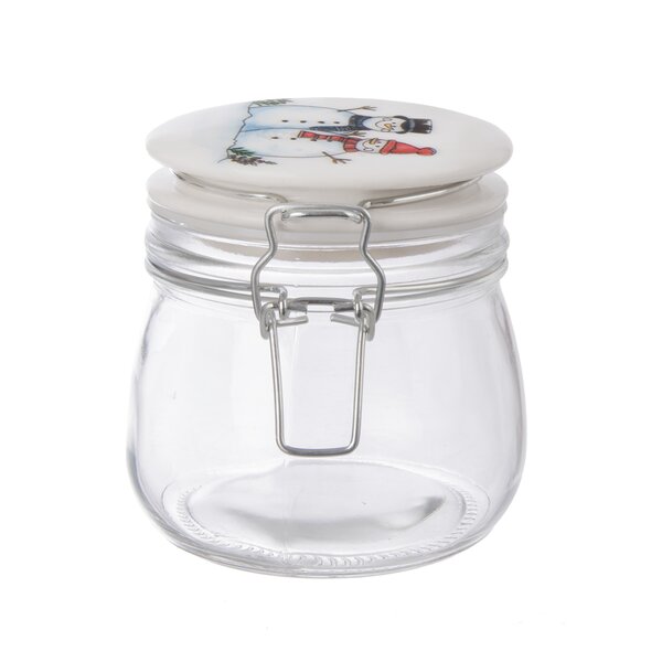 Dóza s klipovým uzávěrem SNĚHULÁK 0,5 l