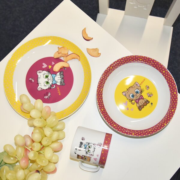 Mělký dětský talíř KOCOUŘI pr. 21 cm