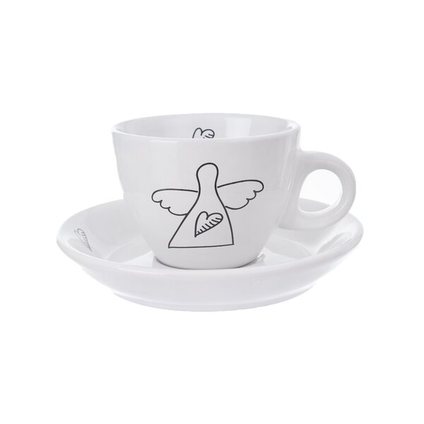 Hrnek s podšálkem ANDĚL 0,09 l 2 ks