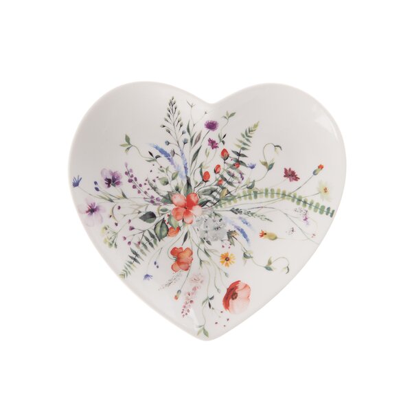 Dezertní talíř MÁK srdce 17,5x17 cm