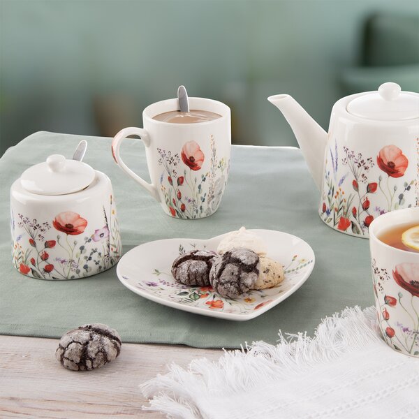 Dezertní talíř MÁK srdce 17,5x17 cm