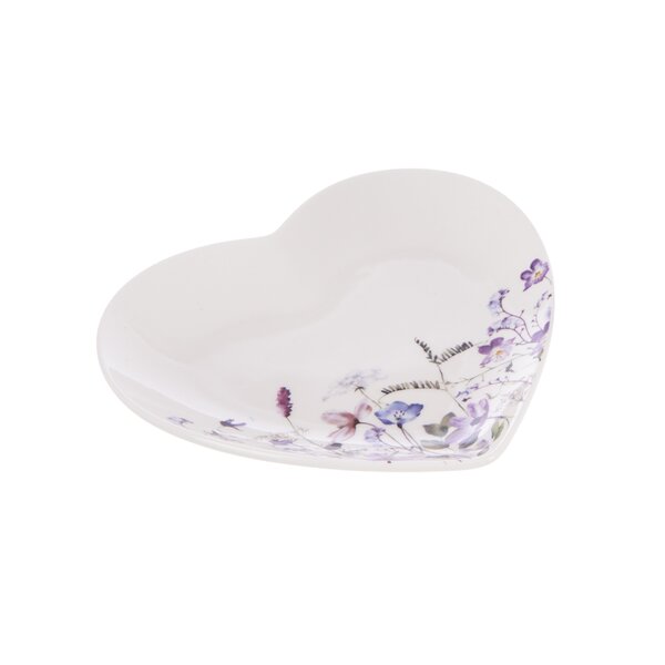 Dezertní talíř LOUKA srdce 17,5x17 cm