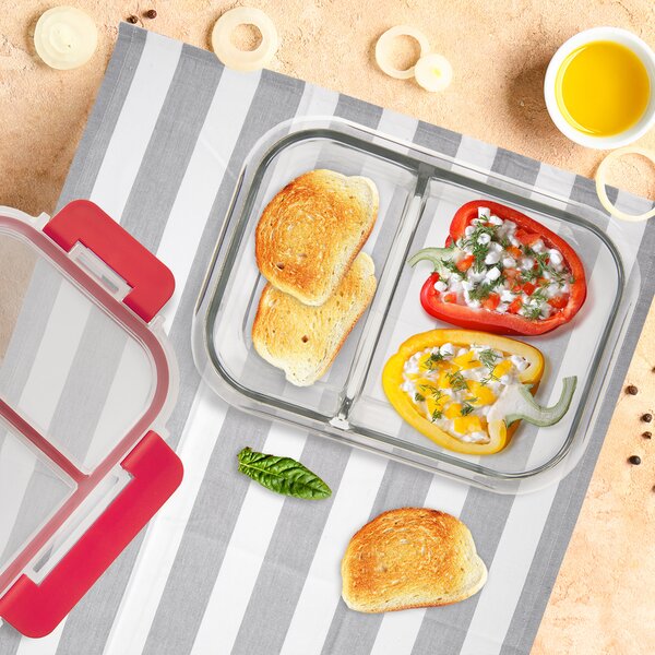 Zapékací miska dělená s víkem 21x16x7 cm