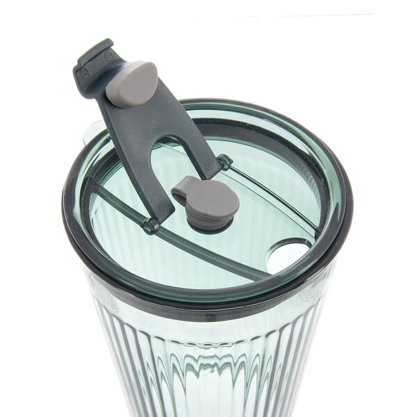 Sklenice s víčkem a brčkem VERDE 0,46 l 1 ks