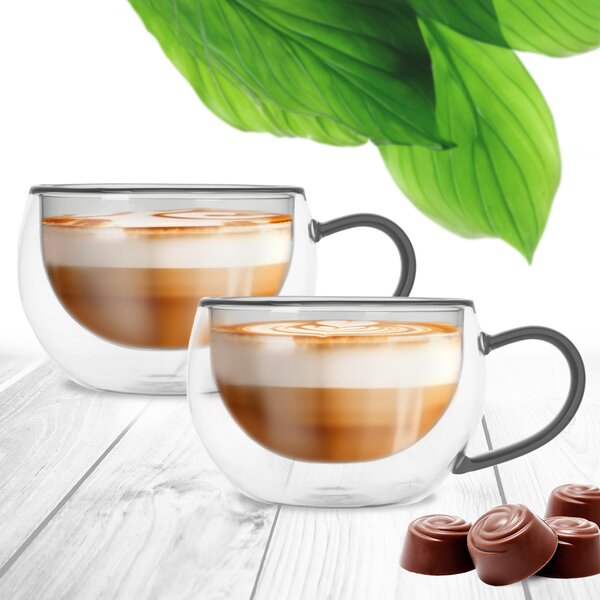 Dvoustěnný hrnek DOUBLE cappuccino 0,33 l 2 ks