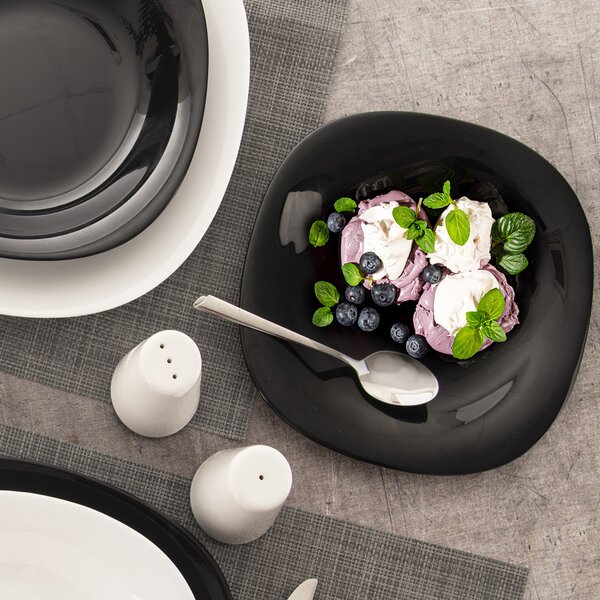 Dezertní talíř LUNA black 20x20 cm