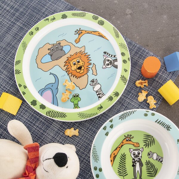 Mělký dětský talíř safari pr. 21,5 cm