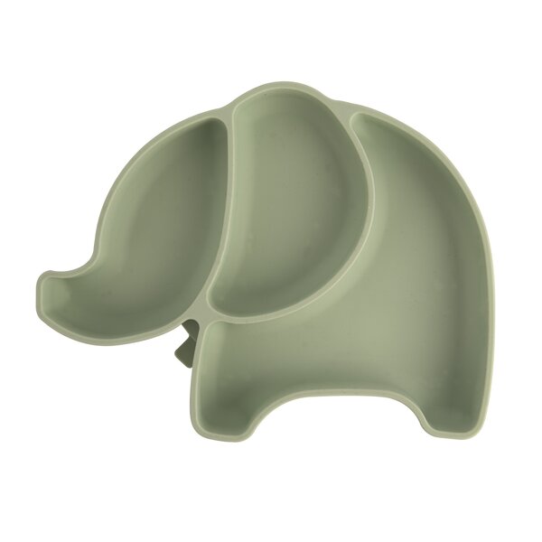 Dělený dětský talíř slon 23x18 cm