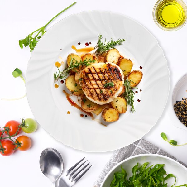 Mělký talíř LUNA vlnky pr. 25,5 cm