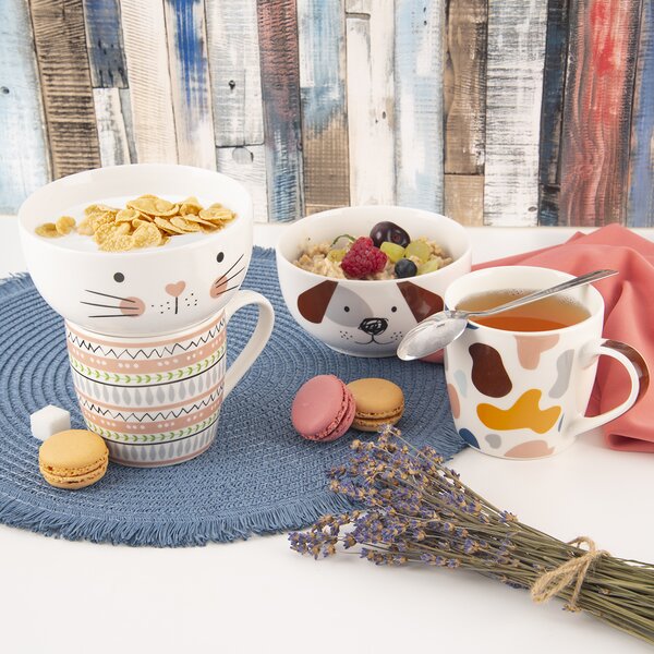 Hrnek s miskou kočka 0,35 l 