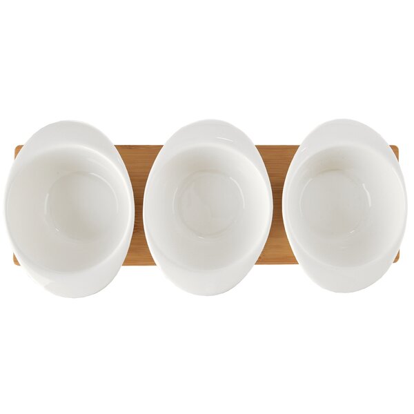 Servírovací misky se lžičkou a tácem WHITELINE set