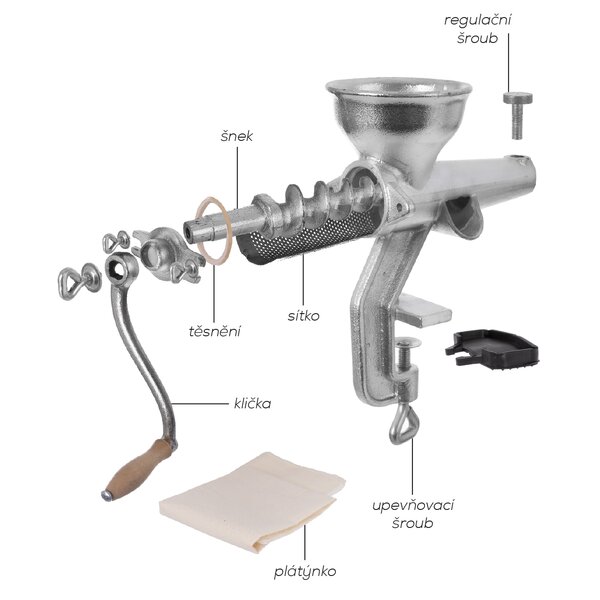 Odšťavňovač s plátýnkem LITINA