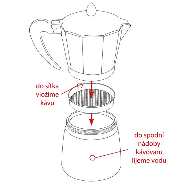 Moka konvička 0,2 l