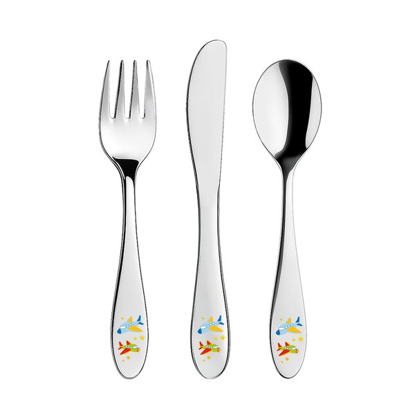 Jídelní dětský příbor letadla 3 díly