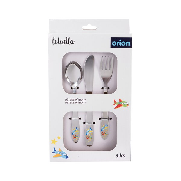 Jídelní dětský příbor letadla 3 díly