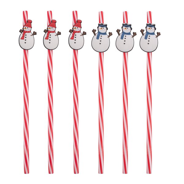 Nápojové brčko opakované použití SNĚHULÁK 6 ks