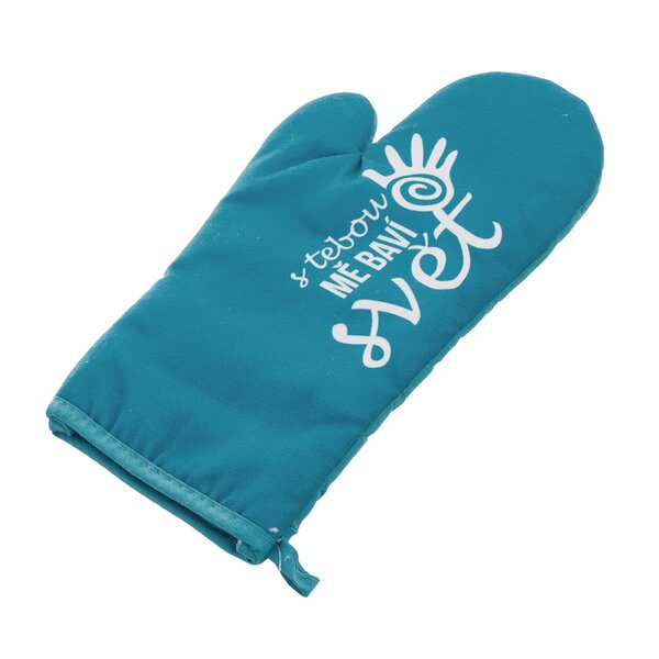 Kuchyňská chňapka S TEBOU MĚ BAVÍ SVĚT