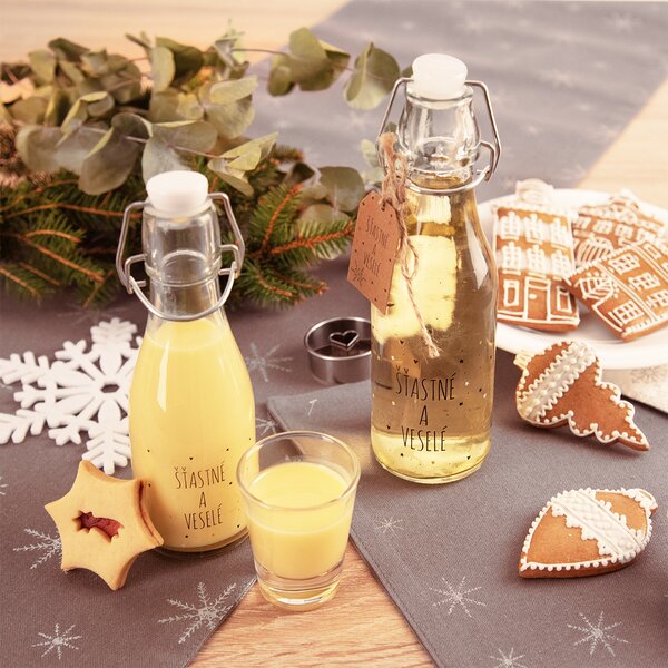 Láhev s klip uzávěrem VLOČKA 0,16 l 