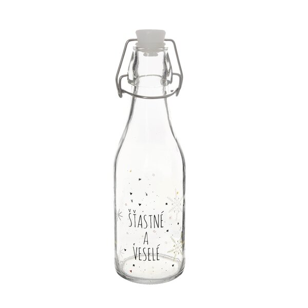 Láhev s klip uzávěrem VLOČKA 0,52 l 
