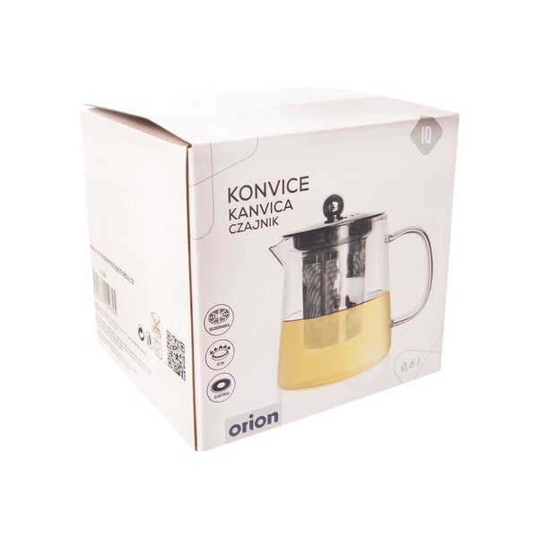 Konvice z varného skla s filtrem 0,6 l