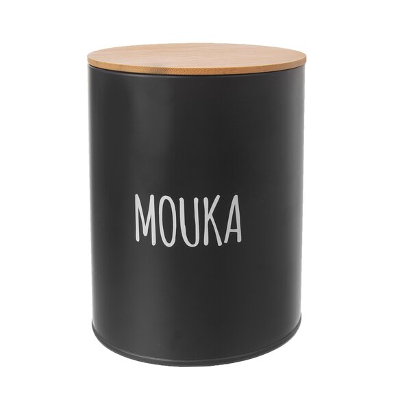 Dóza MOUKA BLACK pr. 13 cm