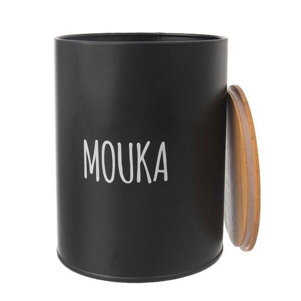 Dóza MOUKA BLACK pr. 13 cm