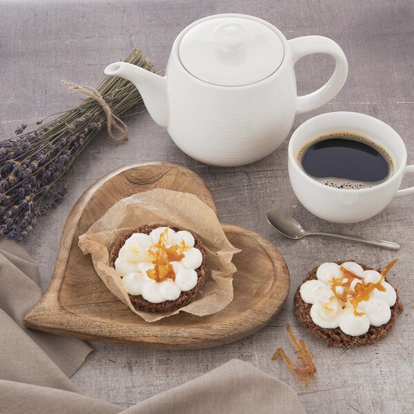 Servírovací tác MANGO srdce 20x20 cm