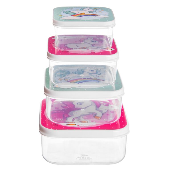 Svačinový box jednorožec 4 ks