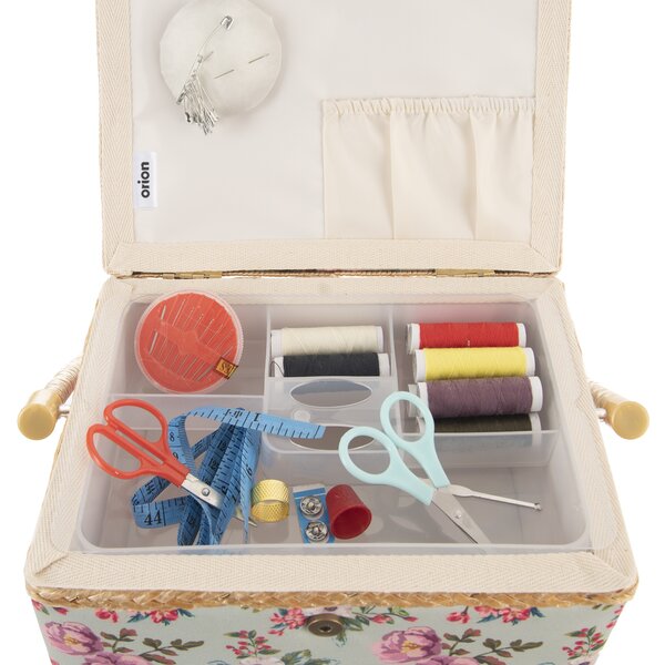 Kazeta na šití KVĚT 24x18x13 cm