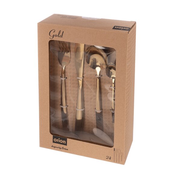 Jídelní příbory Gold 24 dílů