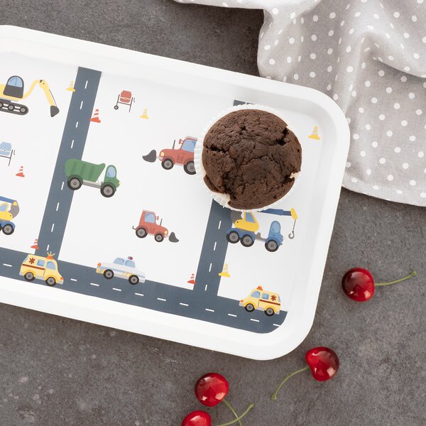 Servírovací dětský tác AUTA 30,5x21 cm