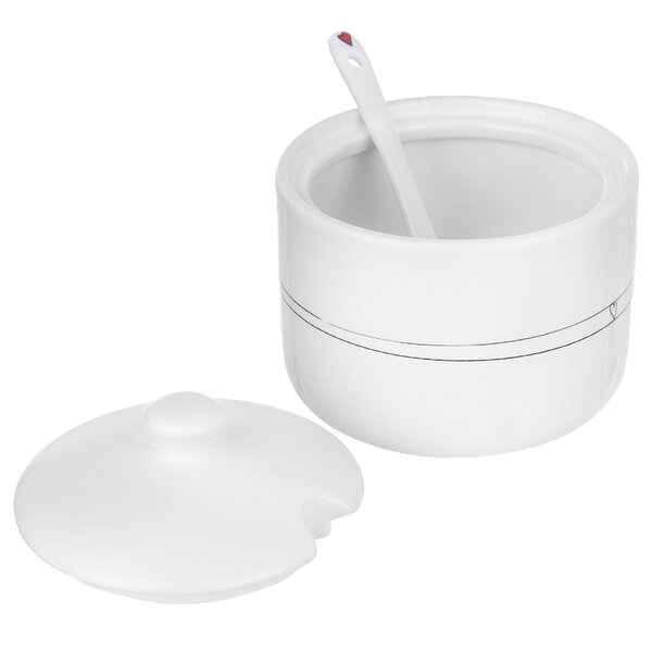 Cukřenka se lžičkou SRDÍČKA pr. 9,5 cm