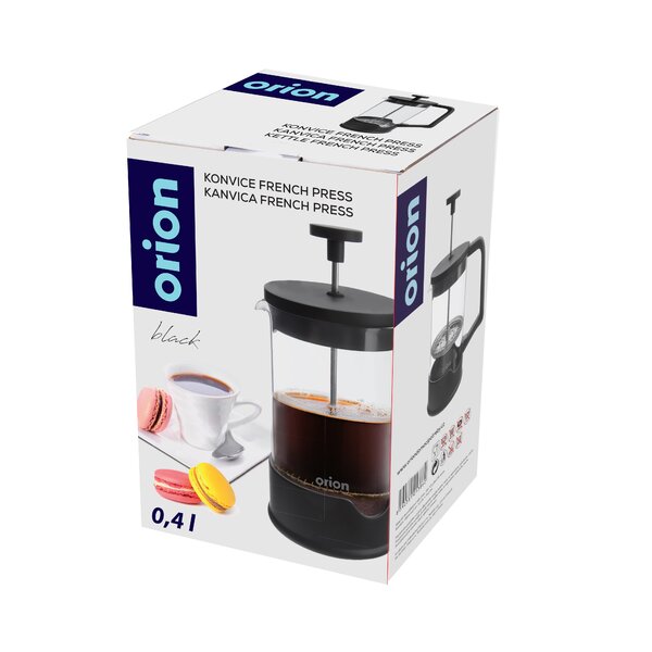 Konvička french press BLACK 0,4 l