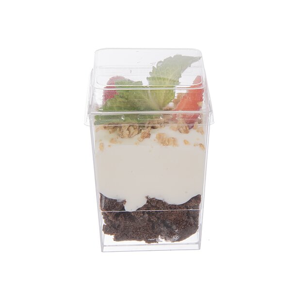 Pohárek s víčkem panna cotta 0,17 l 4 ks