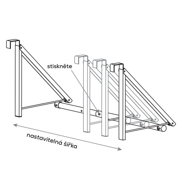Věšák na dveře nastavitelný