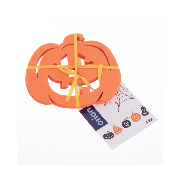 Podtácek Halloween dýně 4 ks